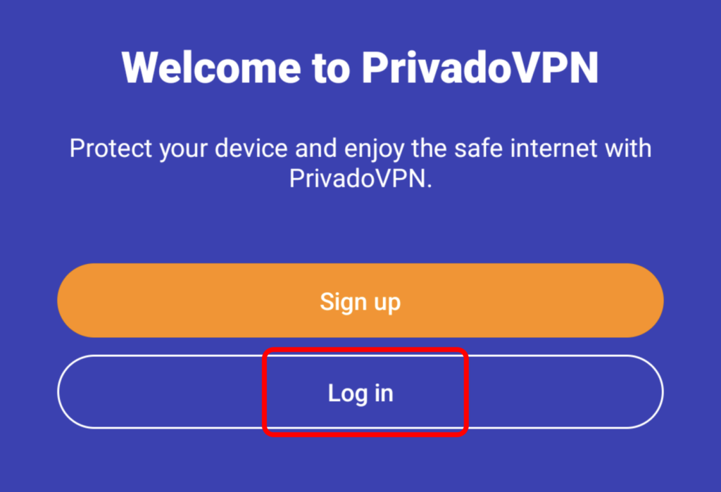 PrivadoVPN Android インストール 1