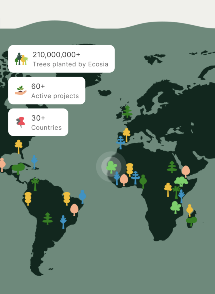 Ecosiaの画面 2