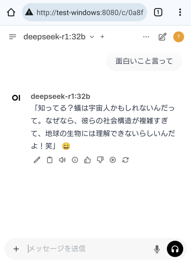 OpenWebUI VPN接続してスマホからアクセス 2