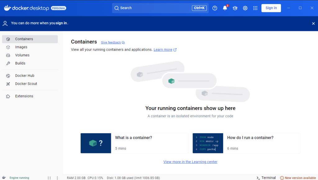 PhotoPrism Docker Desktopのインストール 6