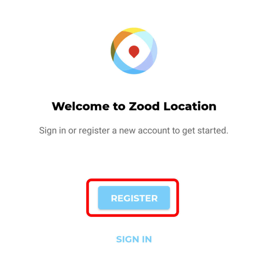 Zood アカウント登録 1