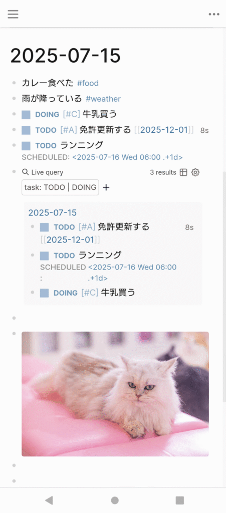 Logseq メイン画面 2
