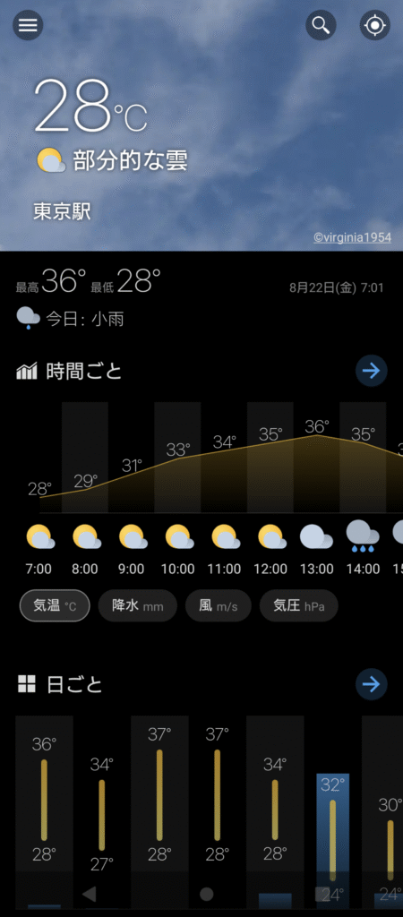 Weawow メイン画面